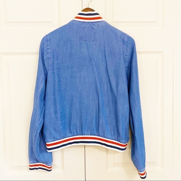 Mossimo Chambray Snap Button Up Lyocell Denim Retro Jacket - Picture 7 of 8